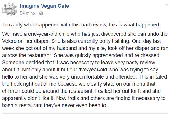 Vegan Cafe - Negative reviews - response 2